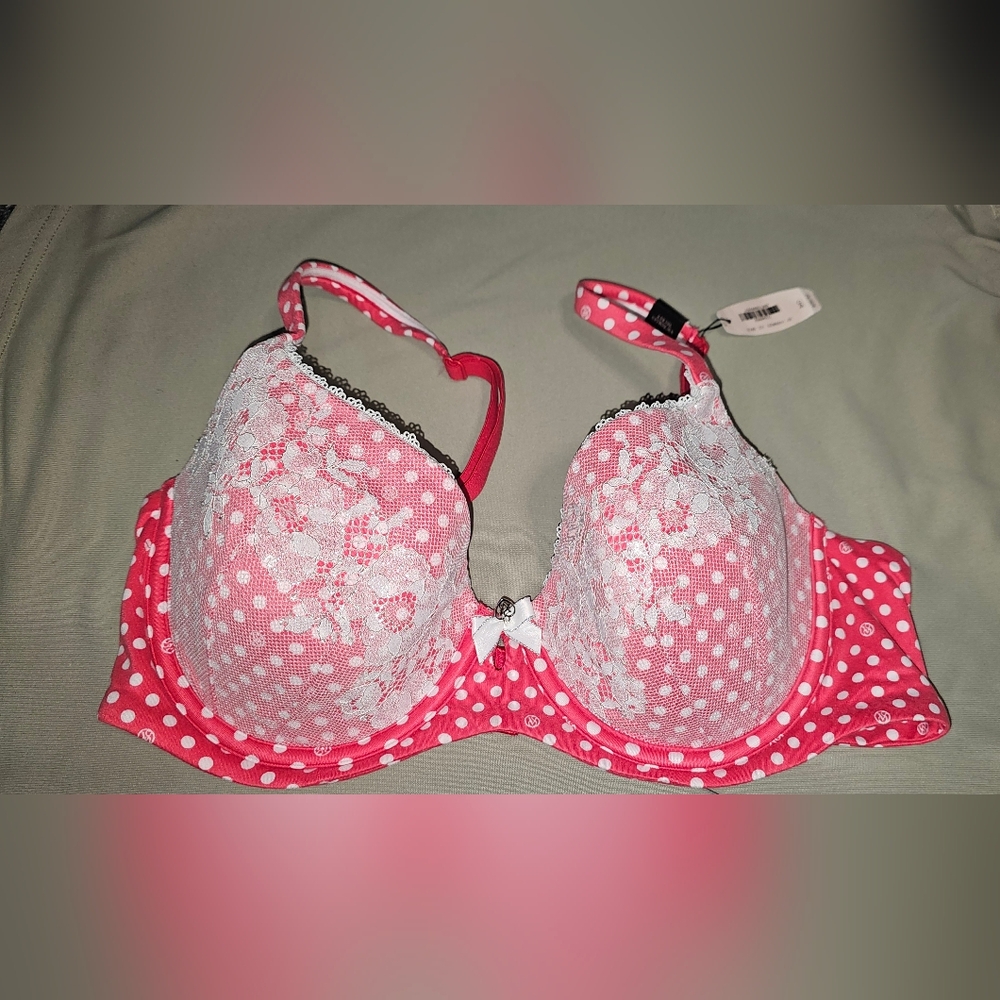 Victoria's Secret Bra New With Tags Body by Victoria lined demi 34DDD Polkadot - Picture 2 of 5